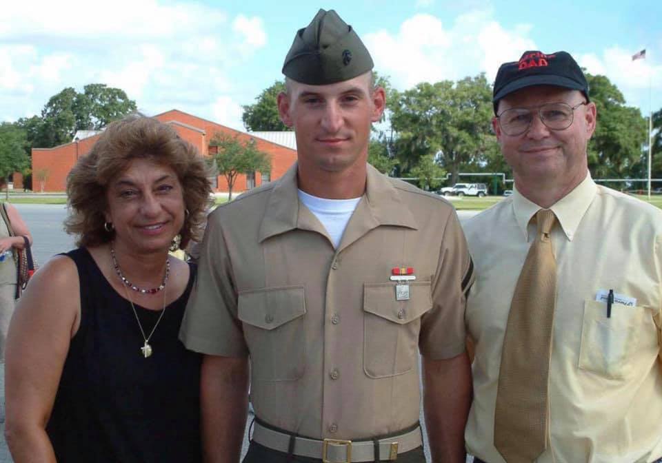 David with his parents Deborah Boen and Allen Wyatt