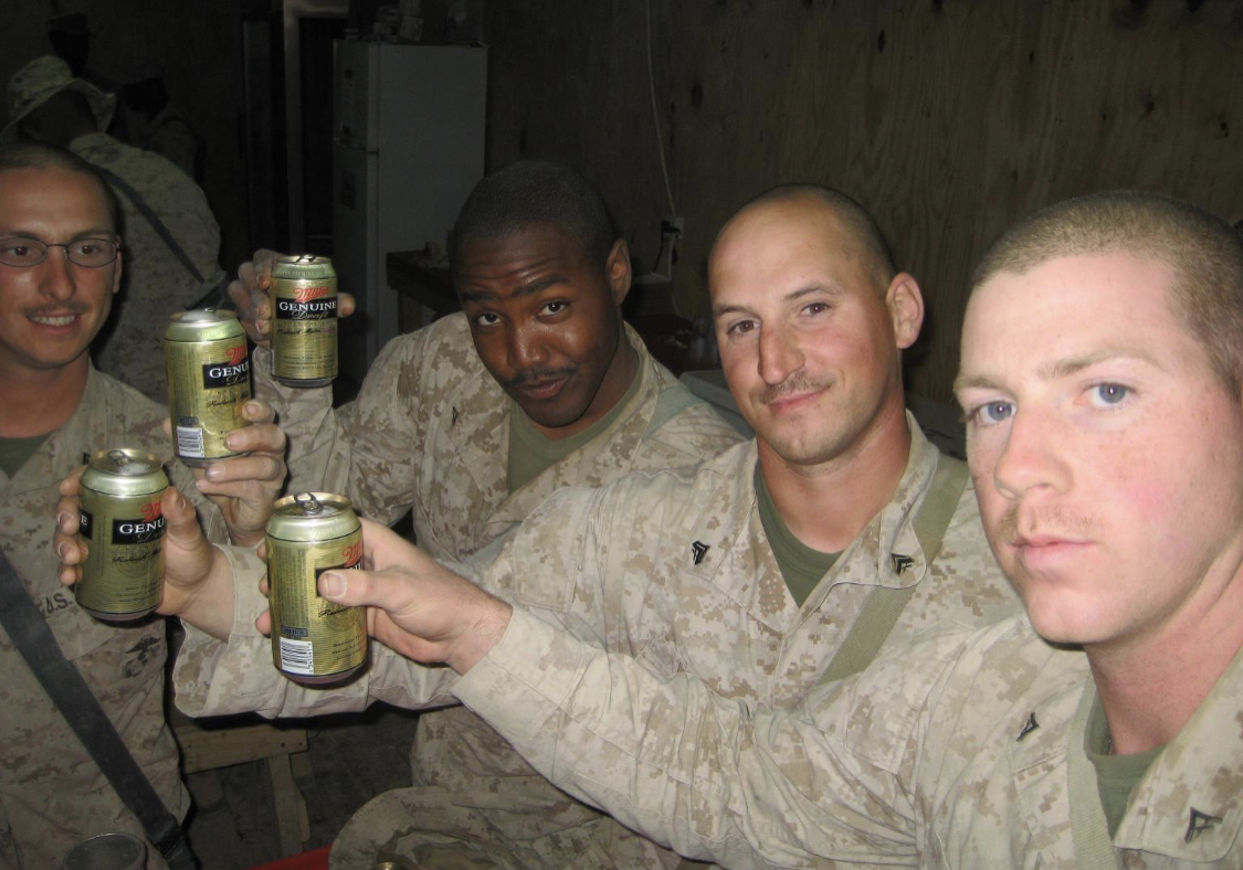 David and his fellow Marines