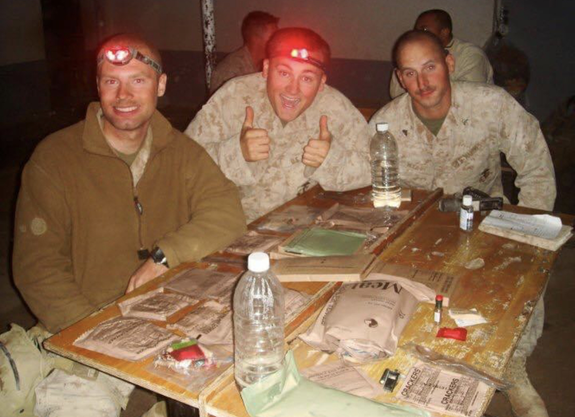 David Wyatt with Marines