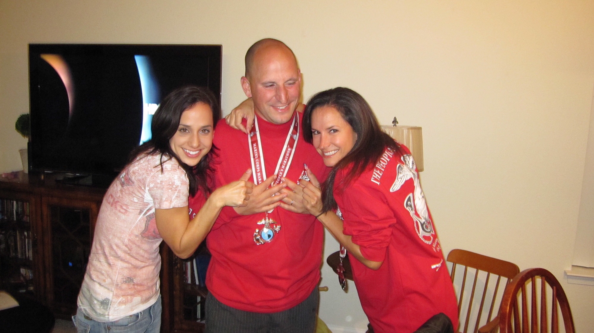Marine Corps Marathon 2011 with his sisters Elizabeth and Dawne